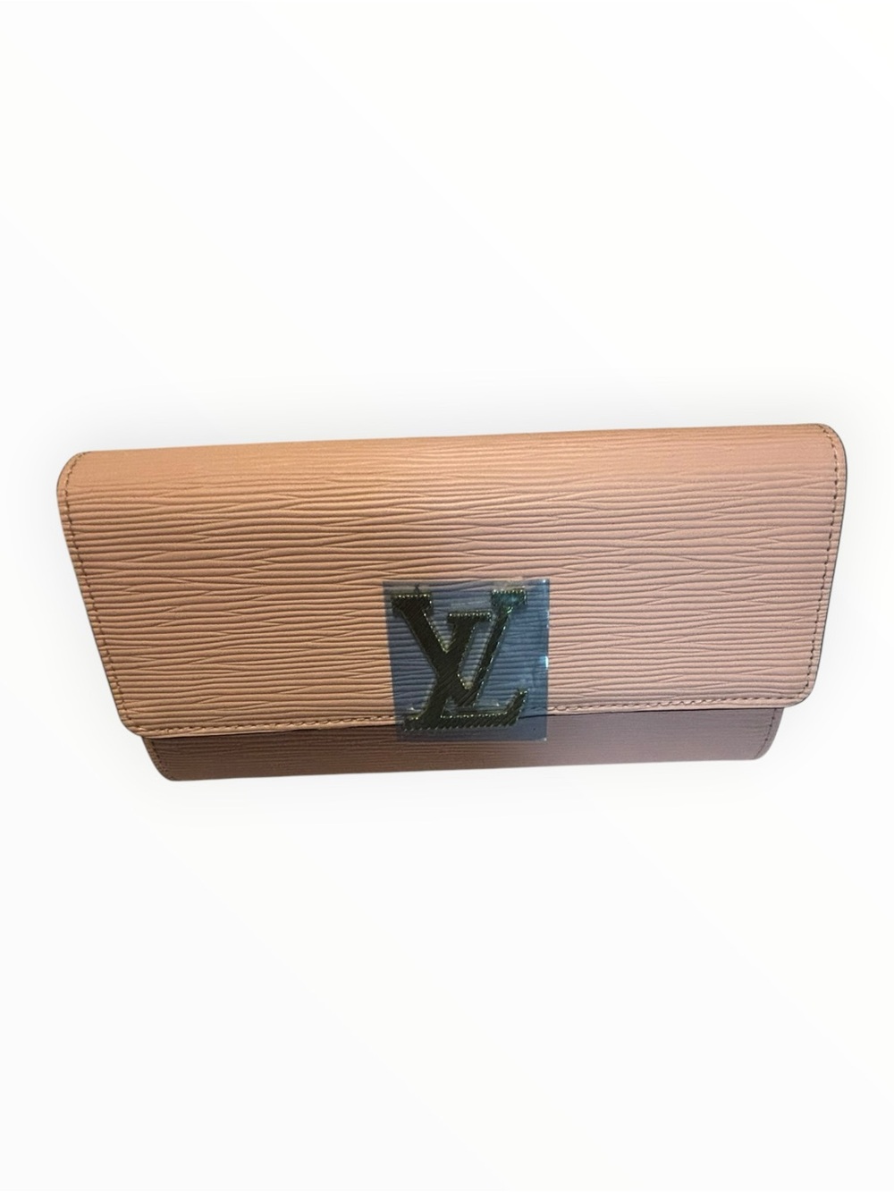 Louis Vuitton Pale Pink Epi Leather Wallet Clutch with LV Logo